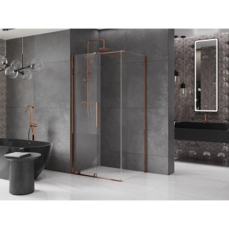 Mexen Velar výsuvný sprchový kout 150x100 cm, transparent, růžové zlato 871-150-100-01-60