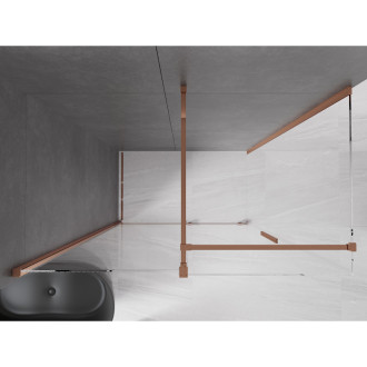 Mexen Velar vysouvací sprchový kout 160x85 cm, transparent, růžové zlato 871-160-085-01-60