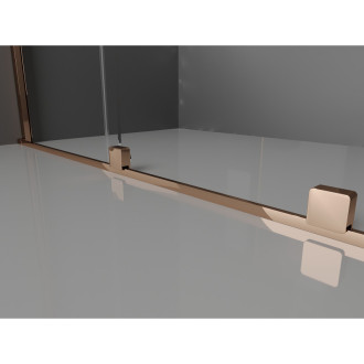 Mexen Velar vysouvací sprchový kout 160x85 cm, transparent, růžové zlato 871-160-085-01-60