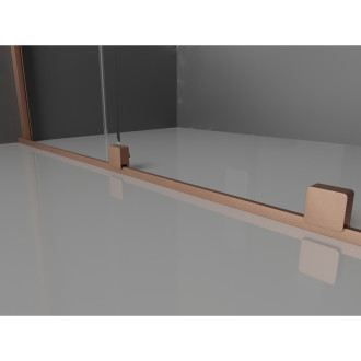 Mexen Velar sprchový kout 110x85 cm, transparent, kartáčovaná měď 871-110-085-01-65