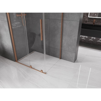 Mexen Velar sprchový kout 120x70 cm, průhledná, kartáčovaná měď 871-120-070-01-65