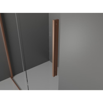 Mexen Velar sprchový kout 160x70 cm, transparent, kartáčovaná měď 871-160-070-01-65