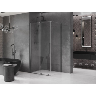 Mexen Velar sprchový kout 120x85 cm, průhledná, šedá kartáčovaná 871-120-085-01-66