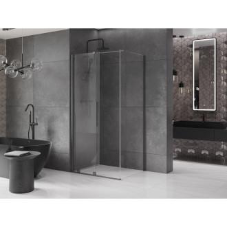 Mexen Velar sprchový kout 120x85 cm, průhledná, šedá kartáčovaná 871-120-085-01-66