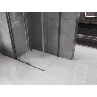 Mexen Velar sprchový kout 120x85 cm, průhledná, šedá kartáčovaná 871-120-085-01-66