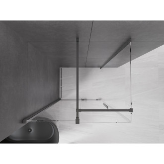 Mexen Velar sprchový kout 120x85 cm, průhledná, šedá kartáčovaná 871-120-085-01-66