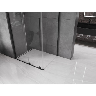 Mexen Velar výsuvná sprchová kabina 120 x 85 cm, průhledná, černá - 871-120-085-01-70