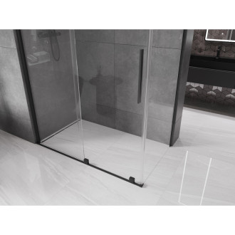 Mexen Velar výsuvná sprchová kabina 140 x 85 cm, průhledná, černá - 871-140-085-01-70
