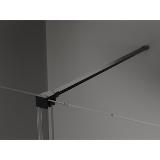 Mexen Velar výsuvná sprchová kabina 140 x 85 cm, průhledná, černá - 871-140-085-01-70