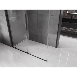 Mexen Velar výsuvná sprchová kabina 160 x 90 cm, průhledná, černá - 871-160-090-01-70