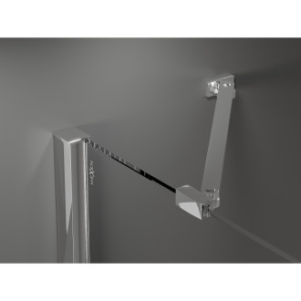 Mexen Velar Duo výsuvný sprchový kout 90 x 90 cm, transparentní, chrom - 871-090-090-02-01