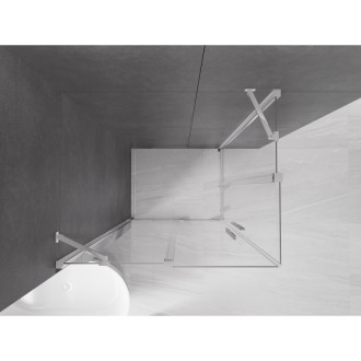 Mexen Velar Duo výsuvný sprchový kout 100 x 90 cm, transparentní, chrom 871-100-090-02-01