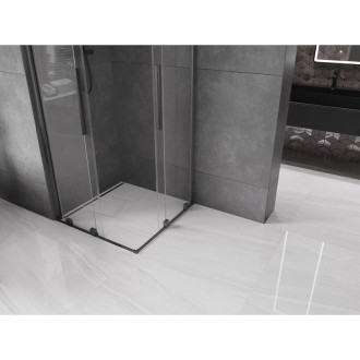 Mexen Velar Duo sprchový kout 90x90 cm, průhledná, šedá kartáčovaná 871-090-090-02-66