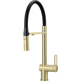 Deante Magnetic dřezová baterie s flex výtokem a připojení filtru kartáč zlato BRM_R75M
