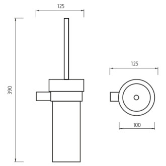 Nimco Bormo BR 11094K-26 Toaletní WC kartáč