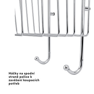 Nimco Trend TR 02-26 Závěsná police dvoupatrová  chrom