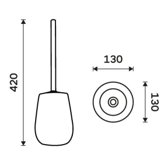 Nimco Tabo TA 3194-90 Toaletní WC kartáč