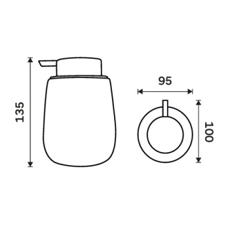 Nimco Tabo TA 3131-05 Dávkovač tekutého mýdla, pumpička plast