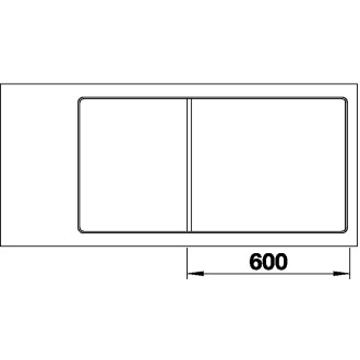 Blanco AXIA III 6S-F dřez do roviny černá granit 525 855