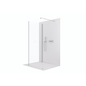 CERANO Sprchová zástěna Walk-in Onyx Corner Round L/P chrom, transparent sklo 60x200