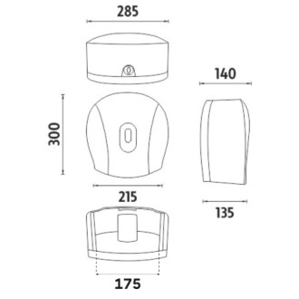 Nimco Hygienický program HP 9555J-04 Zásobník na toaletní papír