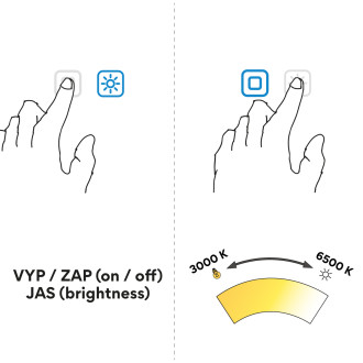 Nimco ZPB 28000RVX-05 Bílé kulaté LED zrcadlo pr. 600 se dvěma dotykovými senzory