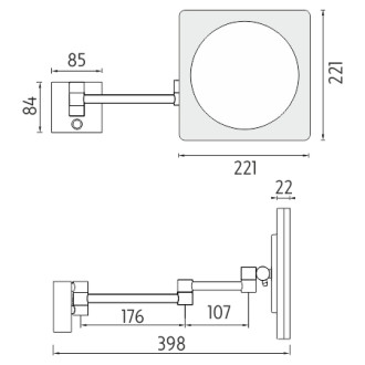 Nimco LED kosmetická zrcátka ZK 20465P-26 LED zrcátko s nastavit. teplotou svítivosti