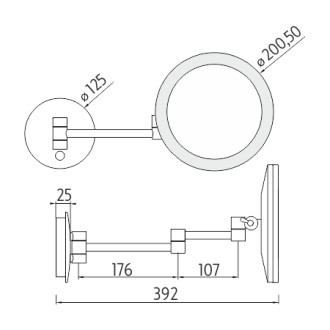 Nimco LED kosmetická zrcátka ZK 20265-26 Kosmetické podsvícené LED zrcátko