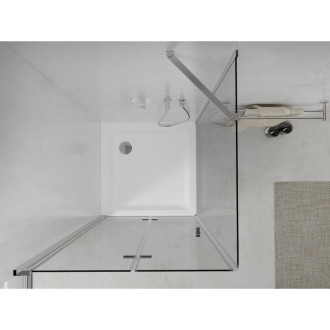 Mexen Lima skládací sprchový kout 80x80, transp., chrom + vanička 856-080-080-01-00-4010