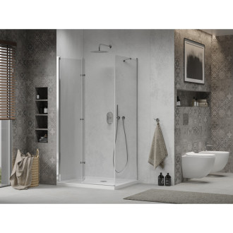 Mexen Lima skládací sprchový kout 100x90, transp., chrom + vanička 856-100-090-01-00-4010