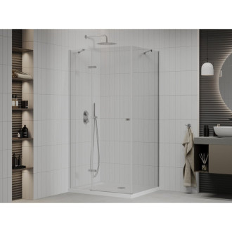 Mexen Roma sklopná sprchový kout 90x80, transp., chrom + vanička 854-090-080-01-00-4010