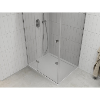 Mexen Roma sklopná sprchový kout 90x80, transp., chrom + vanička 854-090-080-01-00-4010
