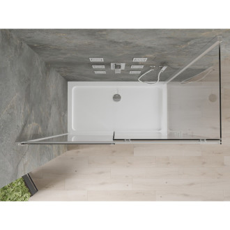 Mexen Omega sprchový kout 140x70 cm, transparent, chrom + vanička 825-140-070-01-00-4010