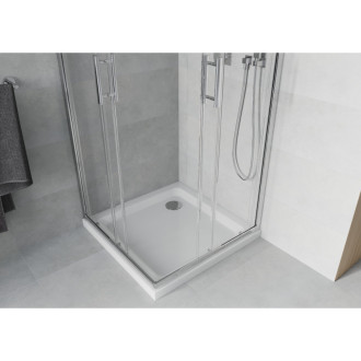 Mexen Rio čtvercová sprchový kout 80x80, transp., chrom + vanička 860-080-080-01-00-4010