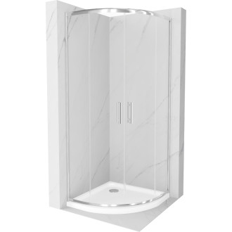 Mexen Rio sprchový kout 90x90, transp., chrom + vanička, bílá 863-090-090-01-00-4110