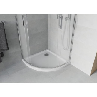 Sprchový kout Mexen RIO 90x90 cm, mráz, chrom + vanička, bílá 863-090-090-01-30-4110