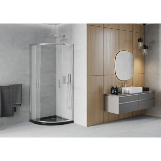 Mexen Rio sprchový kout 90x90, transp., chrom + vanička, černá 863-090-090-01-00-4170