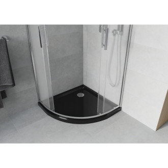 Sprchový kout Mexen RIO 90x90 cm, mráz, chrom + vanička, černá 863-090-090-01-30-4170