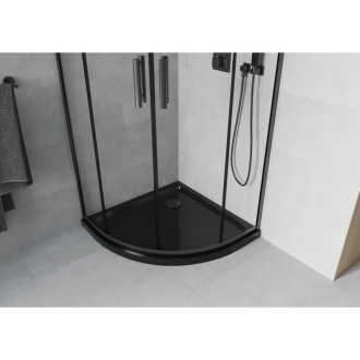 Mexen Rio sprchový kout 90x90, transp., černá + vanička, černá 863-090-090-70-00-4170B