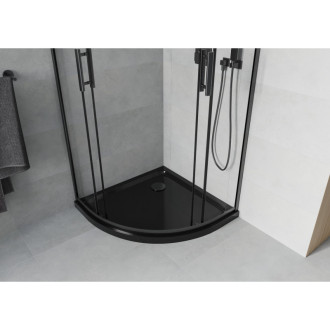 Mexen Rio sprchový kout 90x90, transp., černá + vanička, černá 863-090-090-70-00-4170B