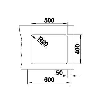 Blanco ETAGON 500-U bez odtokové sady dřez pod desku, tartufo silgranit 527761