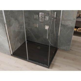 Mexen Omega sprchový kout 120x80, transp., chrom + vanička, černá 825-120-080-01-00-4070