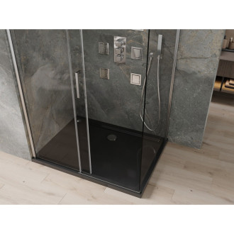 Mexen Omega sprchový kout 120x80, transp., chrom + vanička, černá 825-120-080-01-00-4070