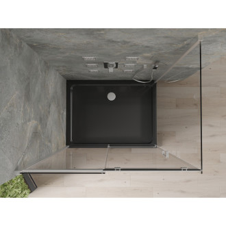 Mexen Omega sprchový kout 120x80, transp., chrom + vanička, černá 825-120-080-01-00-4070