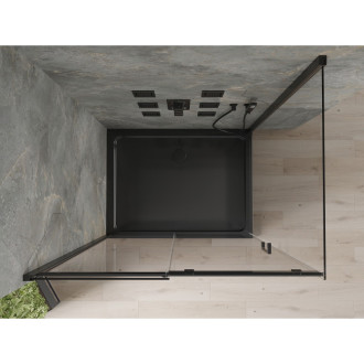Mexen Omega sprchový kout 100x90, transp., černá + vanička, černá 825-100-090-70-00-4070B