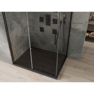 Mexen Omega sprchový kout 120x80, transp., černá + vanička, černá 825-120-080-70-00-4070B