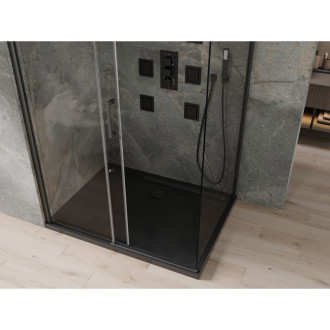 Mexen Omega sprchový kout 120x80, transp., černá + vanička, černá 825-120-080-70-00-4070B