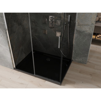 Mexen Omega sprchový kout 120x80 cm, grafit, chrom + vanička, černá 825-120-080-01-40-4070