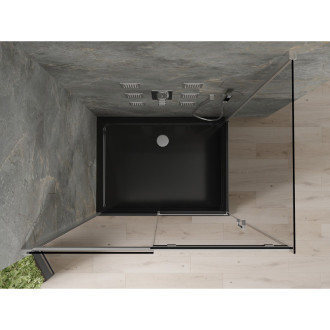 Mexen Omega sprchový kout 120x90 cm, grafit, chrom + vanička, černá 825-120-090-01-40-4070
