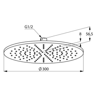 KLUDI A-QA 643300500 hlavová sprchová 300x300 mm